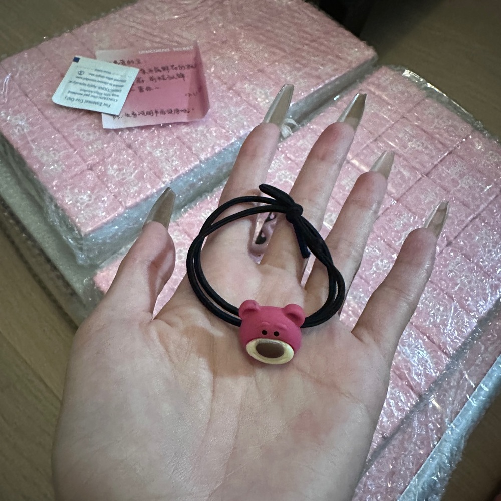 FREE Pink Bear Hair Tie